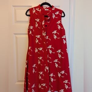 Zuri Sleeveless Dress Flamingo Print